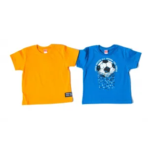 Joyce σετ 2 μπλουζάκια κοντομάνικα Μπλε Πορτοκαλί | JOYCE Aνοιξη/Καλοκαιρι 22 στο Fatsules