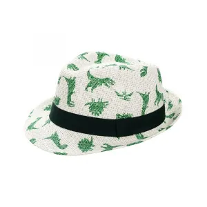 Ψάθινο καπέλο FlapJackKids UPF 50+ Fedora Hats Dino | ΚΑΛΟΚΑΙΡΙΝΑ στο Fatsules