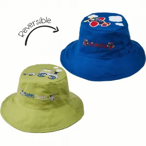 Καπέλο διπλής όψης FlapJackKids UPF 50+ Πυροσβεστικό | ΚΑΛΟΚΑΙΡΙΝΑ στο Fatsules