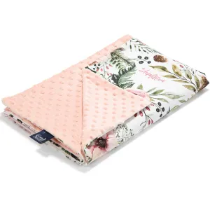 Λεπτή βρεφική κουβερτούλα La Millou Wild Blossom Powder 100x80cm Pink | Προίκα Μωρού στο Fatsules
