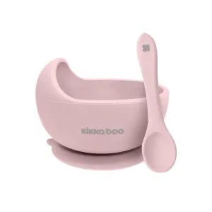 Σετ μπωλ φαγητού Kikka Boo με κουτάλι Yummy Pink | Σετ Φαγητού - Μπολ - Κουταλάκια στο Fatsules