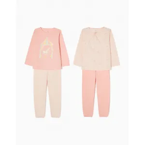 Zippy σετ 2 ζευγάρια πυτζάμες Carousel Ροζ απαλό | Εσώρουχα - πυτζάμες για κορίτσια στο Fatsules