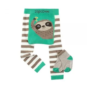 Σετ Zoocchini παντελόνι για μπουσούλημα και σετ καλτσάκια Silas the Sloth | Παντελόνια στο Fatsules