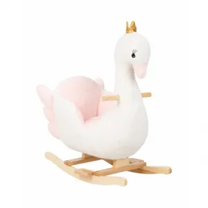 Κουνιστό παιχνίδι Kikka Boo λούτρινο με κάθισμα White Swan | Κουνιστά Παιχνίδια στο Fatsules
