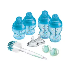 Tommee Tippee Advanced Anti-Colic Πλαστικά Μπιμπερό Σετ 9 τμχ Γαλάζιο για 0+ μηνών | Μπιμπερό - Θηλές στο Fatsules