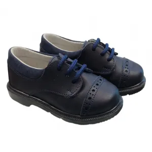 Δερμάτινα δετά παπούτσια Μπλε σκούρο Gorgino | Παιδικά Παπούτσια στο Fatsules