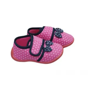 Παιδικά παντοφλάκια Φιογκάκια Φούξια Πουά | Παιδικά Παπούτσια στο Fatsules