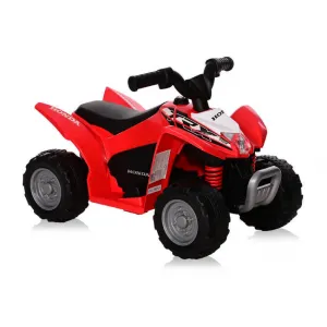 Ηλεκτροκίνητη και ποδοκίνητη παιδική Γουρούνα RIDE ON CAR Honda ATV 6V Κόκκινο Lorelli 18m+ | Στράτες και Περπατούρες στο Fatsules