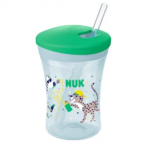 Nuk Παιδικό Ποτηράκι "Action Cup" Πράσινο 230ml για 12m+ | Θερμός και παγουρίνα στο Fatsules