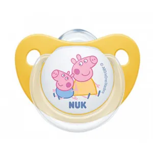 Πιπίλα Σιλικόνης NUK Trendline Peppa Pig 6-18 Μηνών Κίτρινo | Υγιεινή και Φροντίδα στο Fatsules