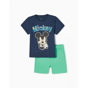 Mickey Mouse Zippy Βρεφικό σετ μπλουζάκι και σορτς Μπλε | Βρεφικά Σύνολα - Σετ στο Fatsules