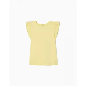 Zippy Παιδικό μπλουζάκι αμάνικο με βολάν Κίτρινο | Μπλουζάκια στο Fatsules