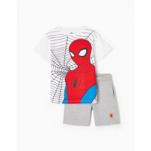 Spiderman Zippy Παιδικό Σετ μπλούζα και σορτς Λευκό Γκρι | Σύνολα - Σετ στο Fatsules
