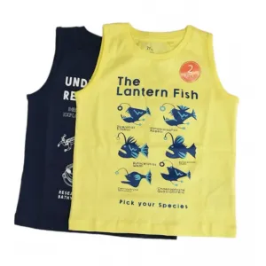 Zippy Παιδικό Σετ 2 μπλουζάκια 'Fish' Κίτρινο Μπλε | Μπλουζάκια - Πουλόβερ στο Fatsules