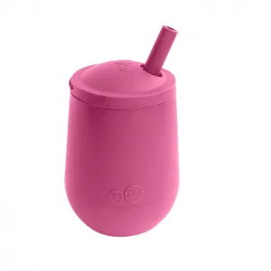 Ezpz Εκπαιδευτικό ποτήρι Mini Cup + καλαμάκι Pink 12+ Mηνών | Θερμός υγρών και παγουρίνα στο Fatsules