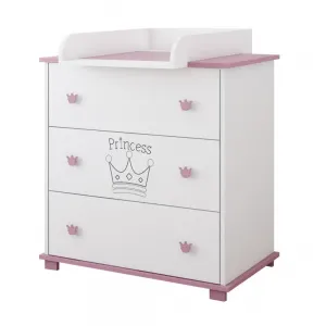 Βρεφική Συρταριέρα με αλλαξιέρα “LUCKY” Princess Pink Just Baby | Βρεφικό Δωμάτιο στο Fatsules
