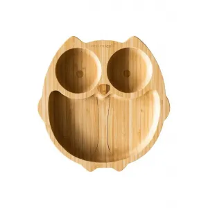 Eco Rascals Πιάτο Bamboo με χωρίσματα & βεντούζα Owl | Βρεφανάπτυξη στο Fatsules