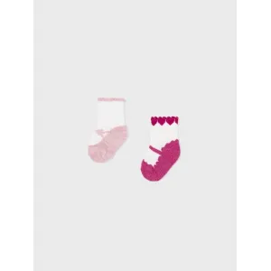 Mayoral Σετ 2 καλτσάκια Φούξια | Βρεφικά καπέλα - Βρεφικές κορδέλες - τσιμπιδάκια - Βρεφικές κάλτσες - καλσόν - σκουφάκια - γαντάκια για μωρά στο Fatsules