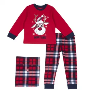 Chicco Christmas βρεφικές πιτζάμες Τάρανδος καρό Κόκκινο | Chicco Φθινόπωρο/Χειμωνας 23/24 στο Fatsules