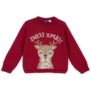 Chicco Christmas πουλόβερ 'Sweet Xmas' Κόκκινο | Μπλουζάκια - Πουλόβερ - Γιλέκα πλεκτά - Πουκάμισα - Τοπ στο Fatsules