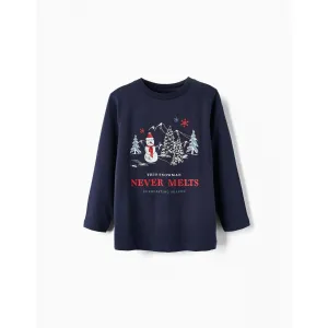 Zippy Christmas μπλουζάκι 'Never melts' Μπλε | Μπλουζάκια - Πουλόβερ στο Fatsules