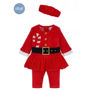 Ellepi Βρεφικό σετ μπλούζα και κολάν Χριστουγεννιάτικο Κόκκινο | Χριστουγεννιάτικα στο Fatsules