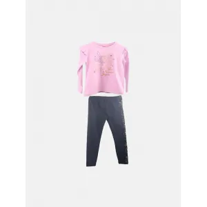 Joyce παιδικό σετ μπλούζα μακρυμάνικη και κολάν 'Unique' Ροζ | Σύνολα - Σετ στο Fatsules