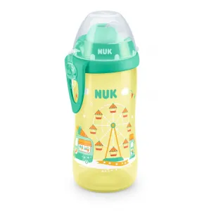 NUK Παγούρι Flexi Cup με καλαμάκι σιλικόνης 12m+ 300ml Πράσινο | Θερμός υγρών και παγουρίνα στο Fatsules
