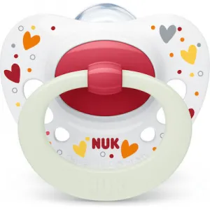 Πιπίλα Σιλικόνης NUK Signature 0-6 Μηνών Hearts | Υγιεινή και Φροντίδα στο Fatsules