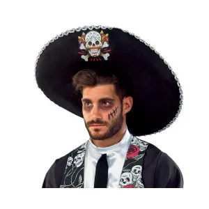 Αποκριάτικο Αξεσουάρ Καπέλο μεξικάνου με Νεκροκεφαλές | Αξεσουάρ αποκριάτικων στολών στο Fatsules