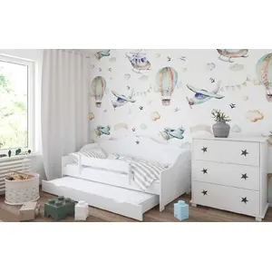 Παιδικό κρεβάτι με αποθηκευτικό συρτάρι Just Baby Sofa Star Λευκό | Παιδικά κρεβάτια στο Fatsules