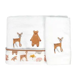 Baby Star Σετ πετσέτες 2 τεμ. Forest Friends | Σετ πετσέτες - Μπουρνουζάκια στο Fatsules