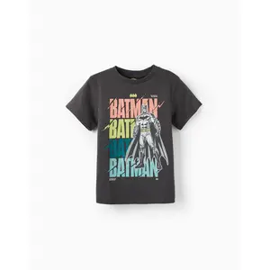 Batman Zippy Παιδικό μπλουζάκι κοντομάνικο Ανθρακί | Μπλουζάκια - Πουλόβερ στο Fatsules