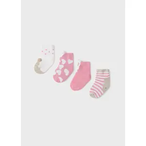 Mayoral Σετ 4 Καλτσάκια Σομον | Βρεφικά καπέλα - Βρεφικές κορδέλες - τσιμπιδάκια - Βρεφικές κάλτσες - καλσόν - σκουφάκια - γαντάκια για μωρά στο Fatsules