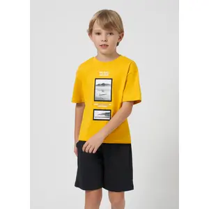 Mayoral Σετ Μακό Κύματα Κίτρινο |  Καλοκαιρινά Σύνολα για αγόρι - Σετ Μακό Κοντομάνικα για αγόρι - Σετ Μακό αμάνικα για αγόρι - Σετ μπλούζα και βερμούδα για αγόρι. στο Fatsules