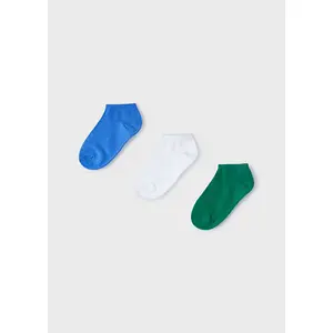 Mayoral Σετ 3 Καλτσάκια Κοντά Μπλε | Κάλτσες για αγόρια - σκούφοι - λαιμοί - κασκόλ - γάντια - εσώρουχα για αγόρια - μποξεράκια - καπέλα στο Fatsules