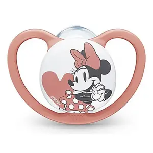 Πιπίλα Σιλικόνης NUK Space Disney Mickey 6-18 Μηνών Σομόν | Υγιεινή και Φροντίδα στο Fatsules