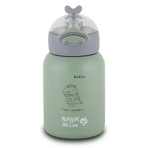 Ανοξείδωτο θερμός Nava "We Care" 350ml Πράσινο | Θερμός υγρών και παγουρίνα στο Fatsules