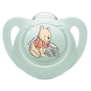 Πιπίλα Σιλικόνης NUK Star με θήκη και κρίκο 0-6 Μηνών Winnie | Υγιεινή και Φροντίδα στο Fatsules