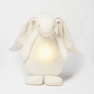 Λούτρινο Λαγουδάκι Moonie με Φως και Ήχους Ηρεμίας The Humming Bunny Cream 808221 | Λευκοί ήχοι - Προτζέκτορες στο Fatsules