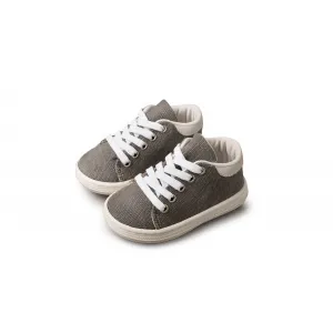 Υφασμάτινο δετό Sneaker Babywalker - Γκρι | Casual στο Fatsules