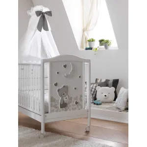Κρεβάτι Pali Μoon – Λευκό για στρώμα 126x64cm | Κούνιες μωρού στο Fatsules