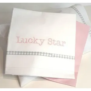 Σετ Σεντόνια Baby Oliver Star Lucky Star Pink 308 | Σετ σεντόνια στο Fatsules