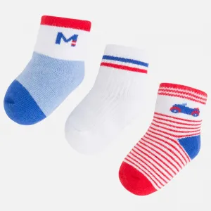 Σετ 3 κάλτσες Mayoral - Κόκκινο | Εσώρουχα - Κάλτσες- Kαλσόν στο Fatsules
