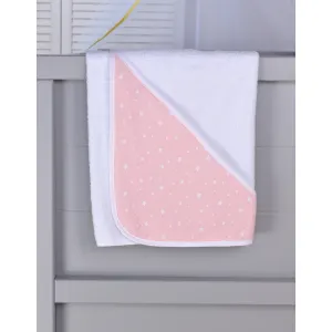 Μπουρνούζι τρίγωνο Baby Oliver Muslin Pink 75x75cm | Σετ πετσέτες - Μπουρνουζάκια στο Fatsules