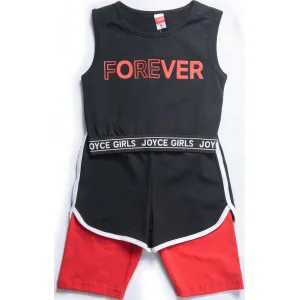 Παιδικό σετ Forever JOYCE - Mαύρο Κόκκινο | Παιδικά ρούχα στο Fatsules