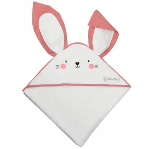 Μπουρνούζι-Κάπα Bebe Stars Bunny 78x78cm Pink | Προίκα Μωρού - Λευκά είδη στο Fatsules