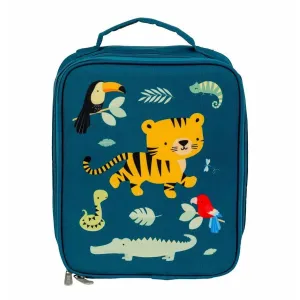Ισοθερμική τσάντα φαγητού A Little Lovely Company Jungle Tiger Blue | Back to School στο Fatsules