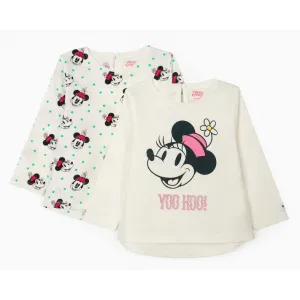 Σετ 2 τεμ. μπλουζάκια Zippy Disney Baby Minnie - Λευκό | Βρεφικά 0-36 Μηνών στο Fatsules