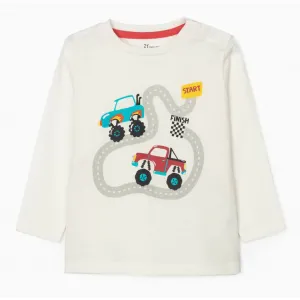 Μπλουζάκι Zippy Cars - Λευκό | Βρεφικά Ρούχα - Όλα τα προιόντα στο Fatsules